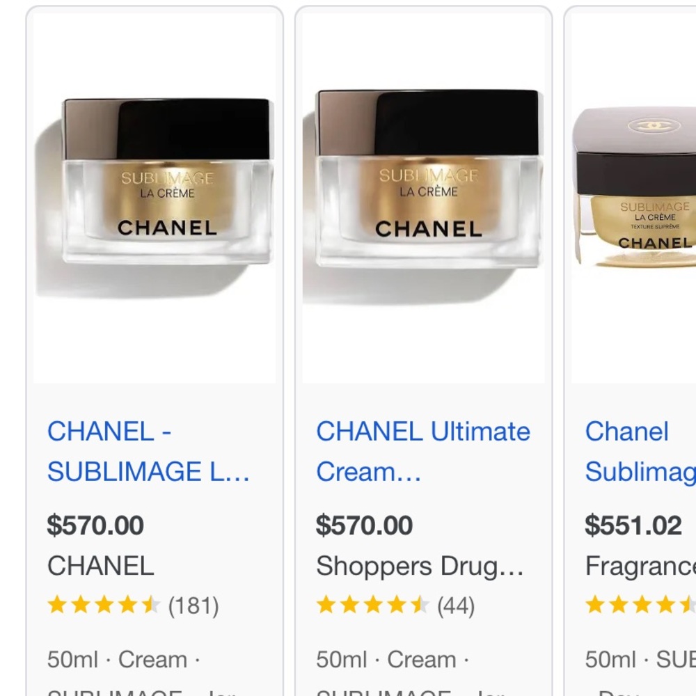Chanel Sublimage La Crème in Gold